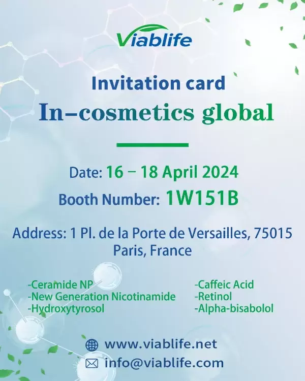 Viablife, In-cosmetics Global 2024에서 획기적인 원료 선보일 예정