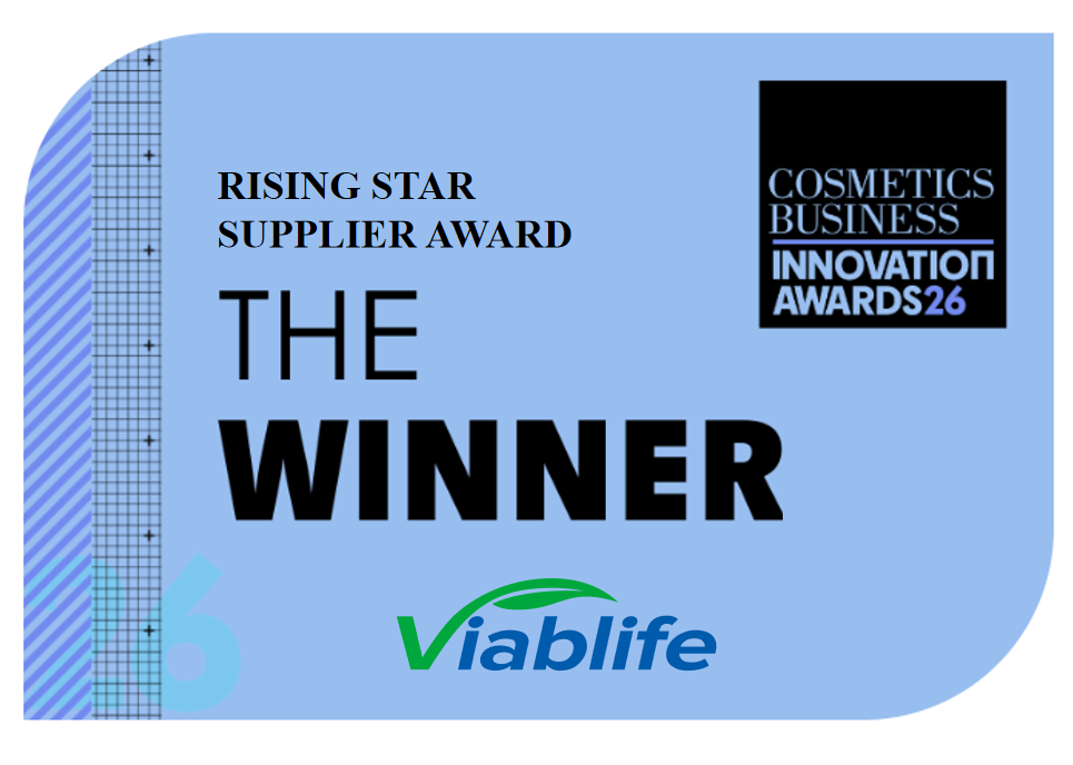 Viablife BioNia™가 권위 있는 화장품 사업 혁신상을 수상했습니다. Viablife BioNia™ Wins Prestigious Cosmetics Business Innovation Awards